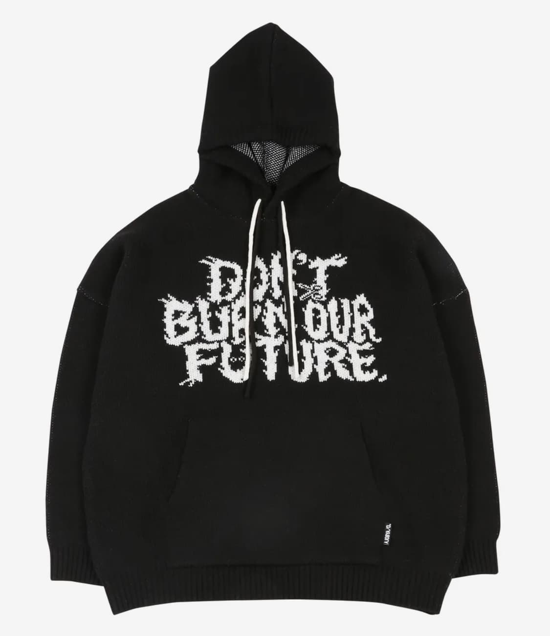 아조바이아조DBOF Wool Knit Hoodie [BLACK] 상품이미지1