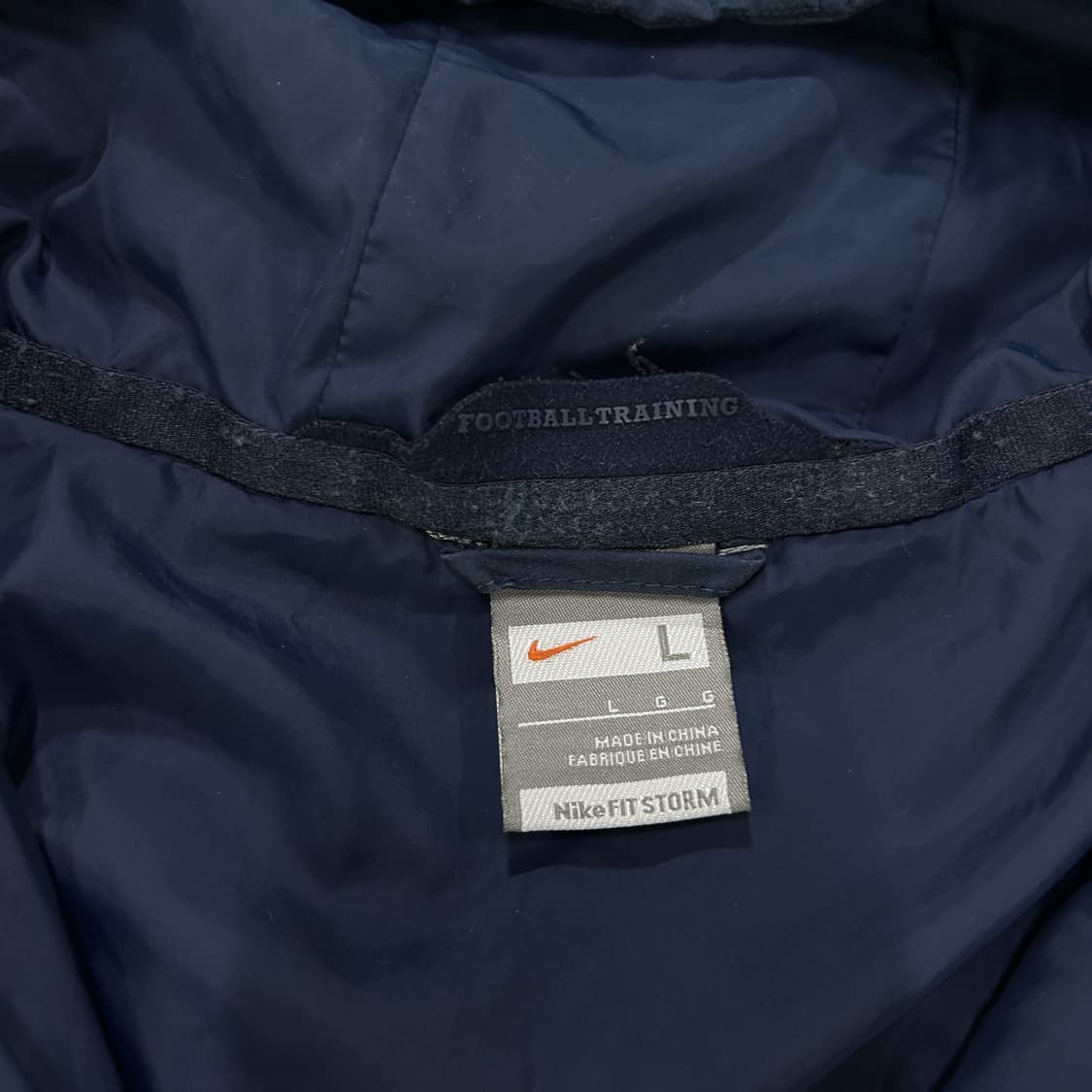 나이키 네이비 퀼팅 후드 패딩 점퍼 L 상품이미지2