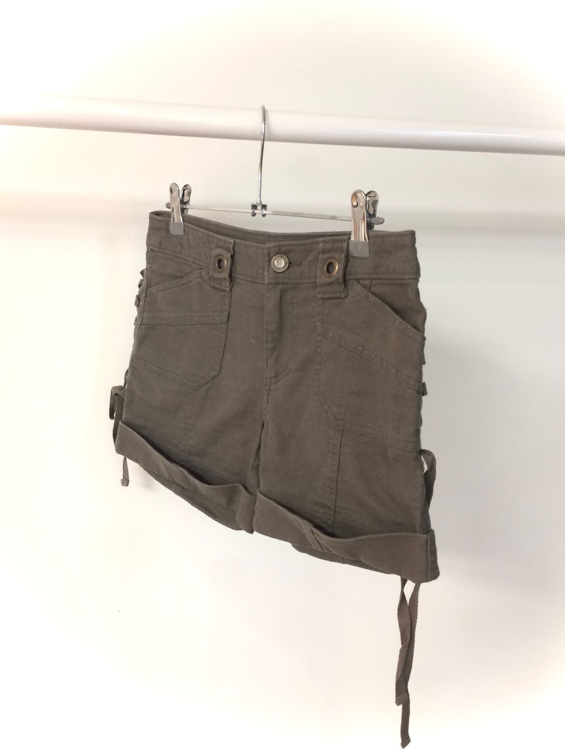 Khaki y2k Lace up Short 오네갸루 갸루 레이스업 쇼츠 상품이미지3