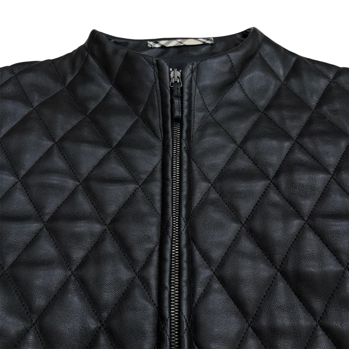 (한글택) 버버리 여성 가죽 레더 퀼팅 자켓 상품이미지3