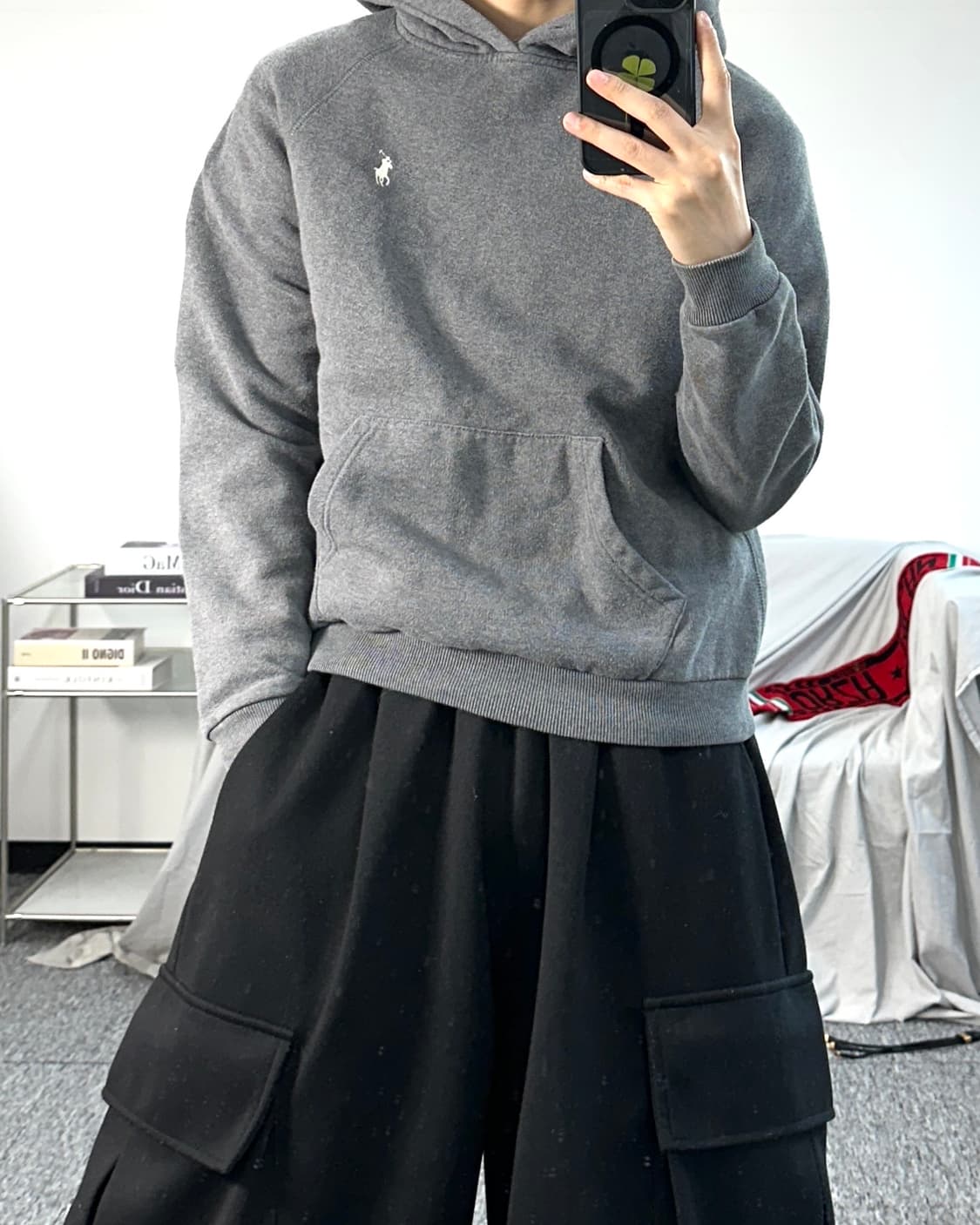 폴로 랄프로렌 딥그레이 후드티 M 상품이미지3