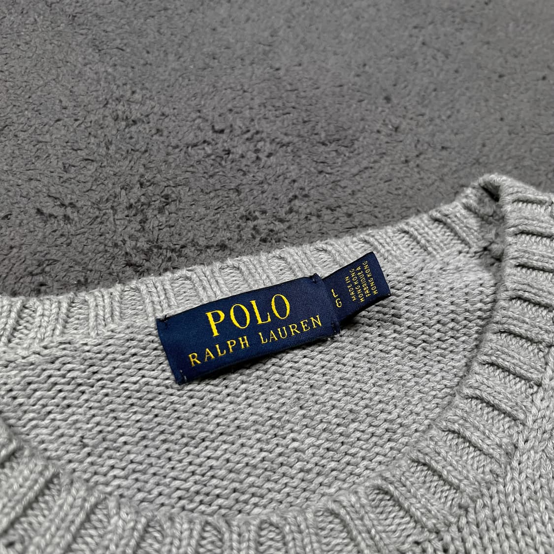 폴로 빅로고 그레이 니트 상품이미지3