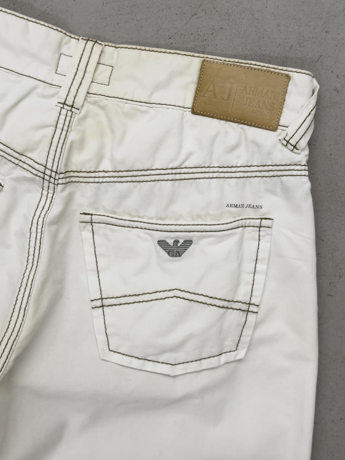 아르마니 진스 화이트 팬츠 상품이미지6