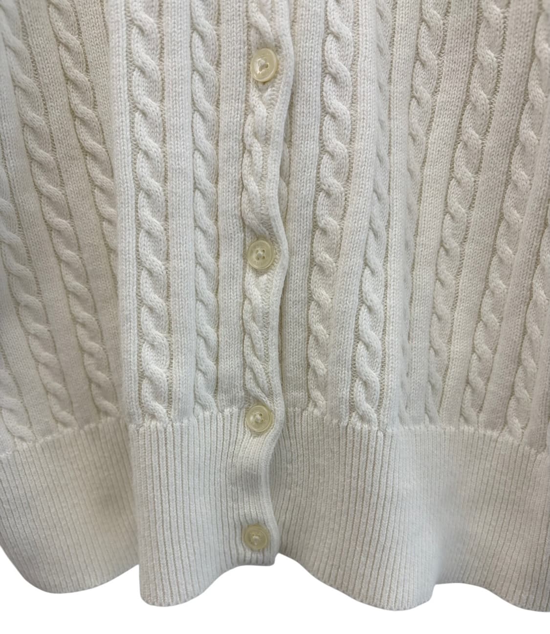 폴로 꽈배기 케이블 가디건 화이트 (여성S) 상품이미지6