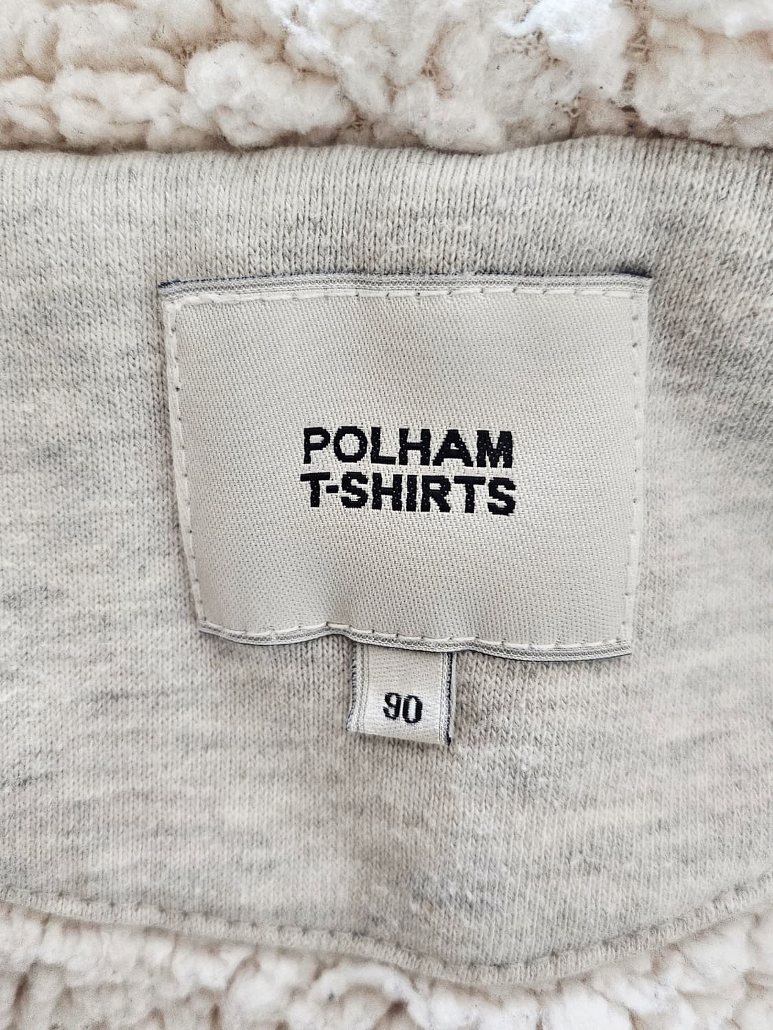 폴햄(POLHAM) 1630 레터링 후리스 기모 집업후드 90 상품이미지7