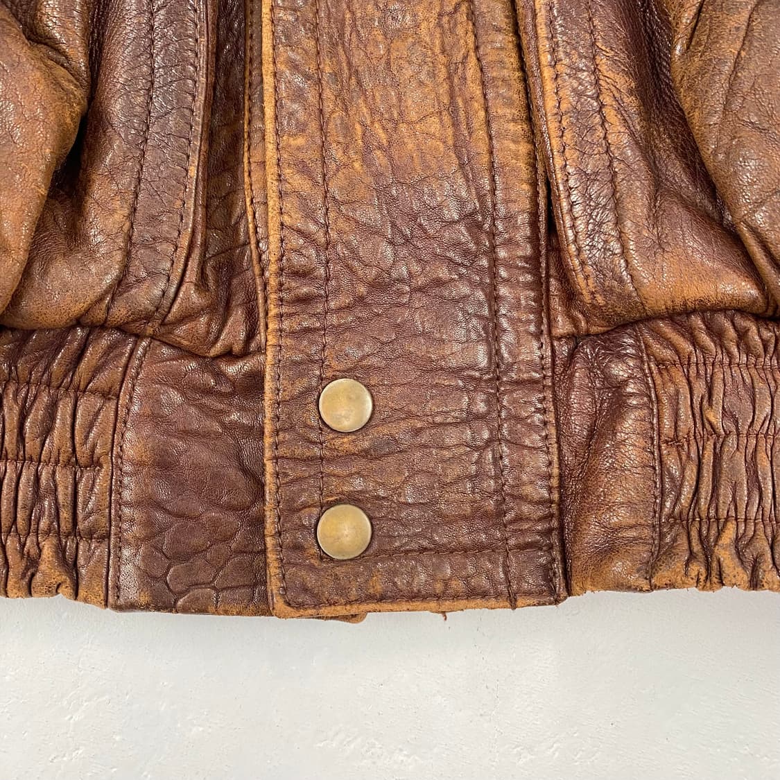 JPN 빈티지 양가죽 A-2 레더 봄버 자켓 (100) 상품이미지4