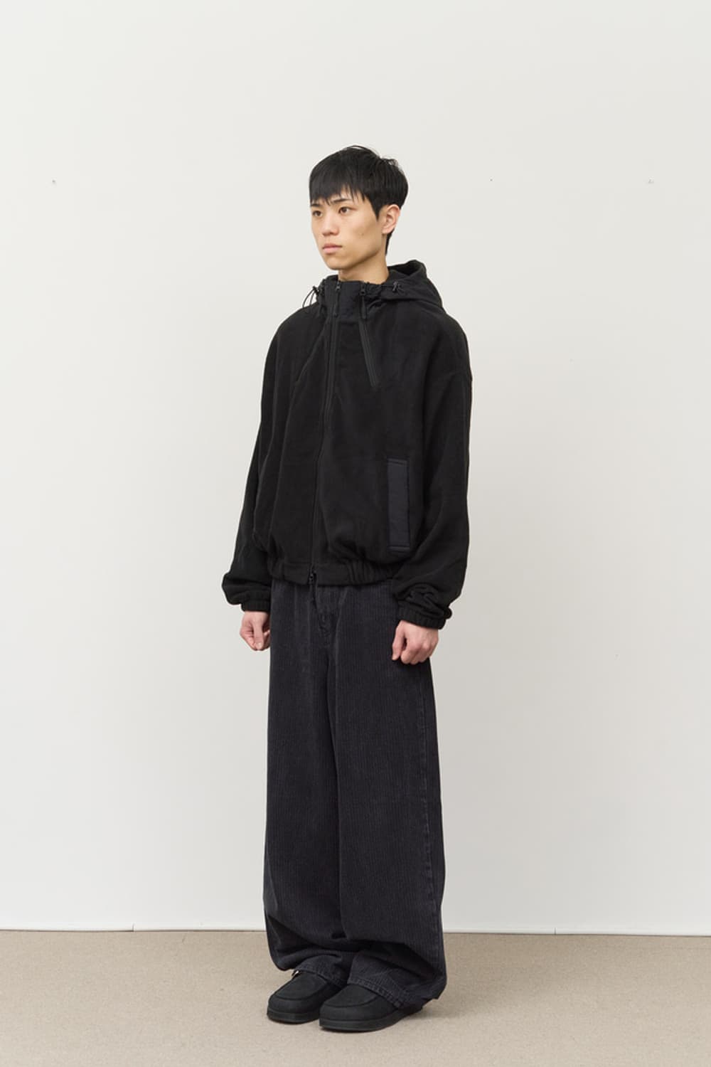 Cropped Fleece Jacket 블랙 상품이미지2