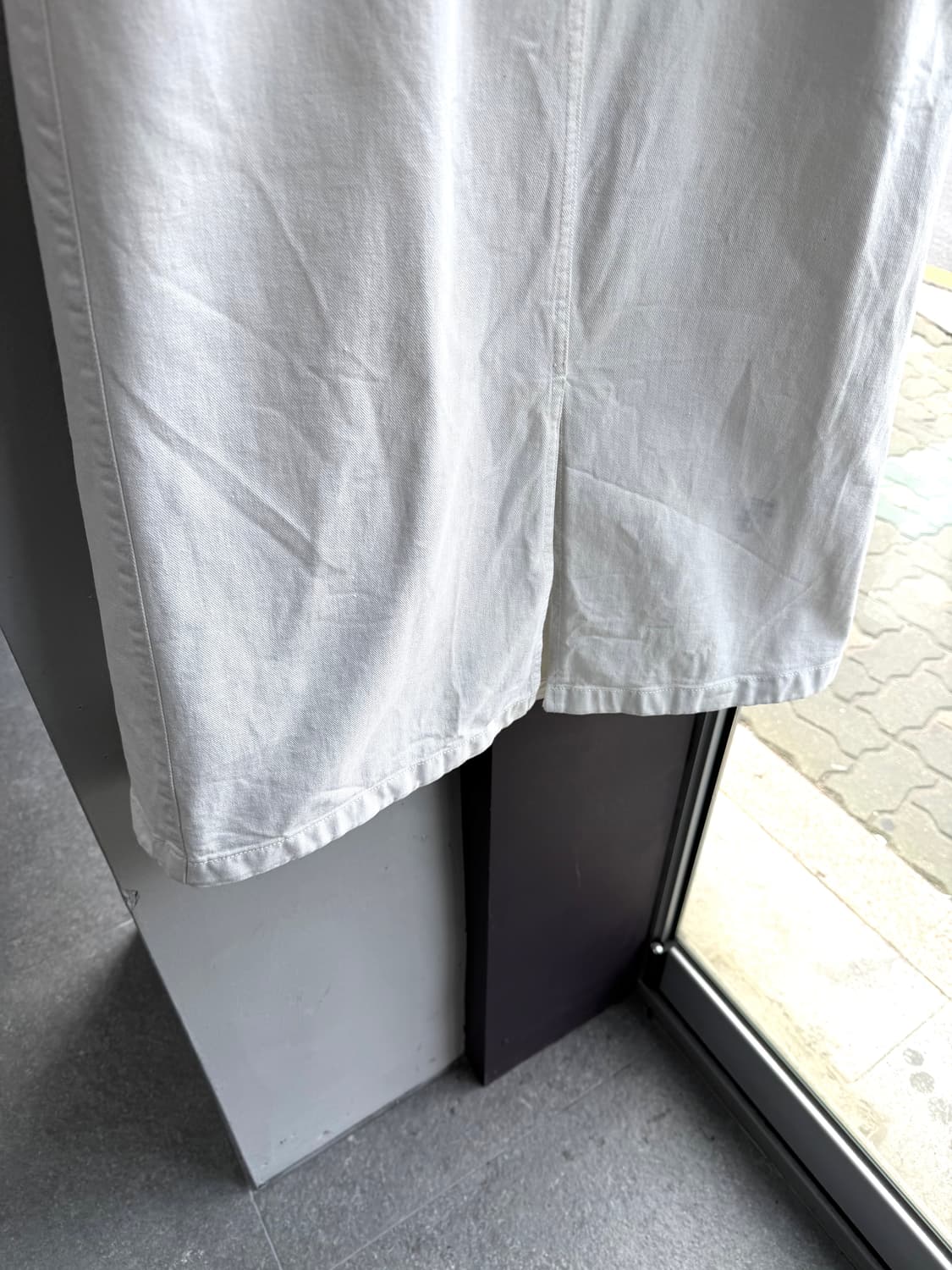 .64/ 시스템 23FW 화이트 코튼 스커트 상품이미지4