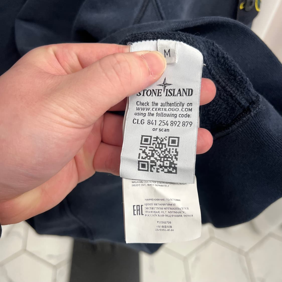 스톤아일랜드 맨투맨 네이비 (M) 상품이미지6