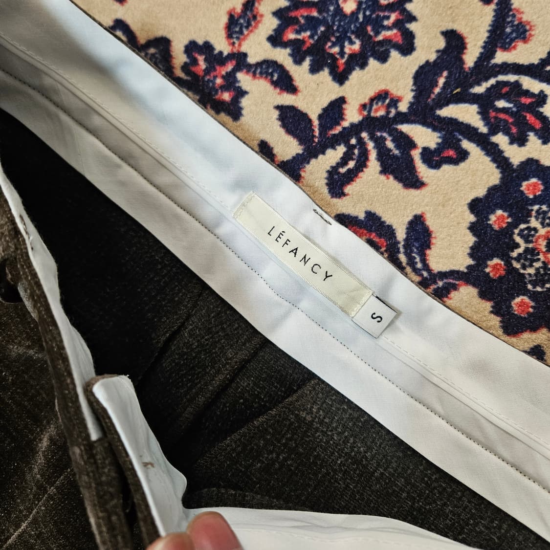 르팬시(LEFANCY) 워시드 벨루어 코튼 와이드 팬츠 S size 상품이미지4