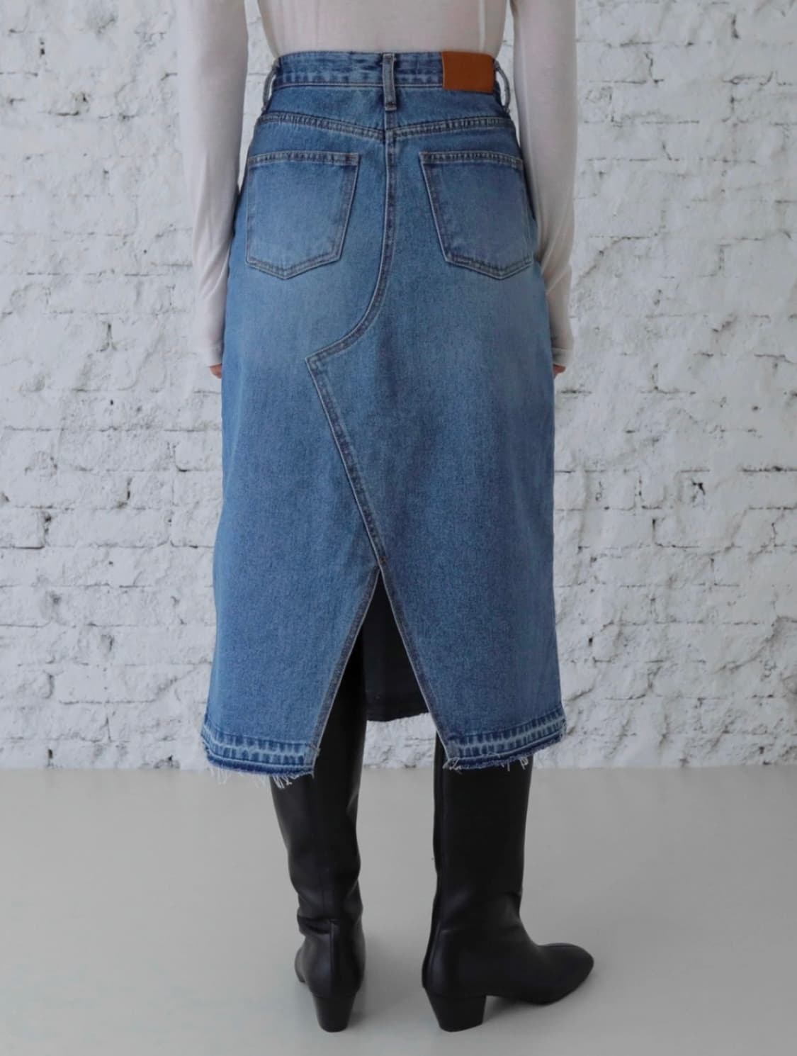 마르헨브리즈 빈티지 데미지 롱 데님스커트 / S 상품이미지2