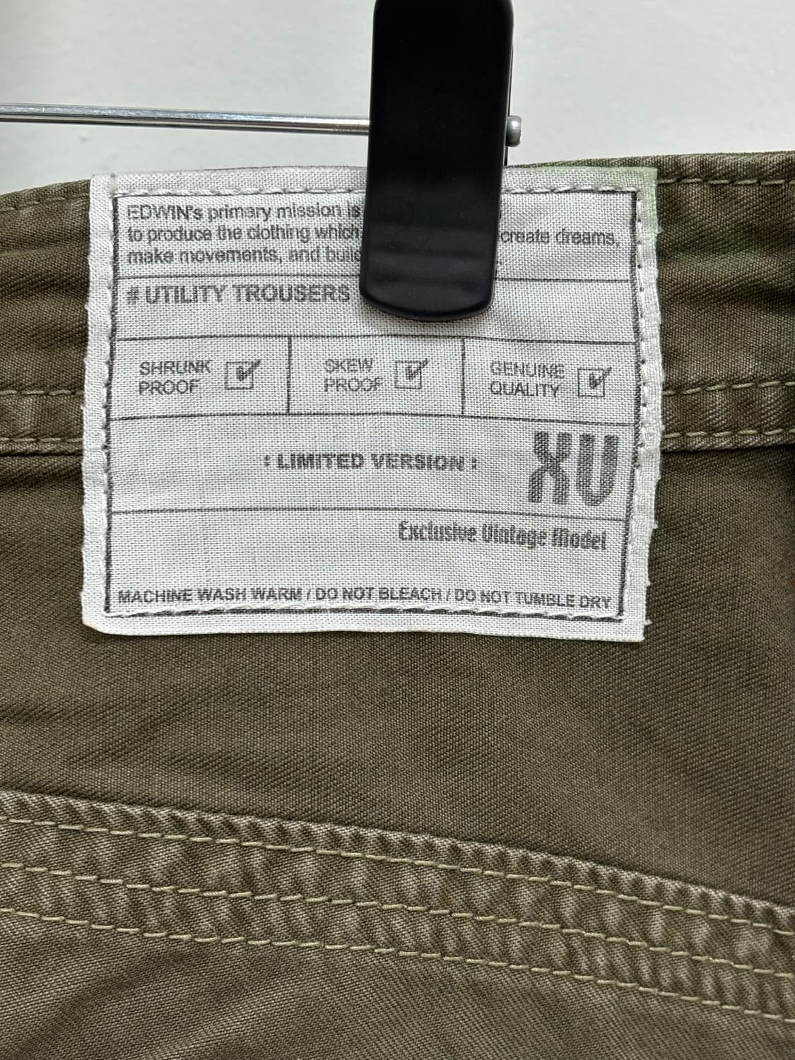 빈티지 에드윈XV 로우라이즈 유틸리티 카고 팬츠 y2k 상품이미지9