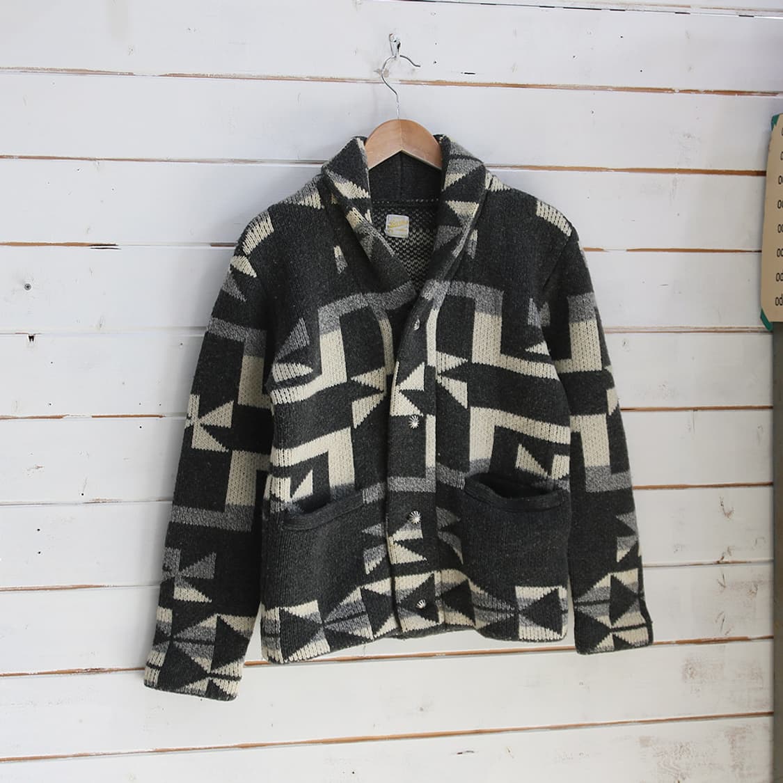 (착용컷) Barns Outfitters 웨스턴 숄 카라 니트 가디건 상품이미지1