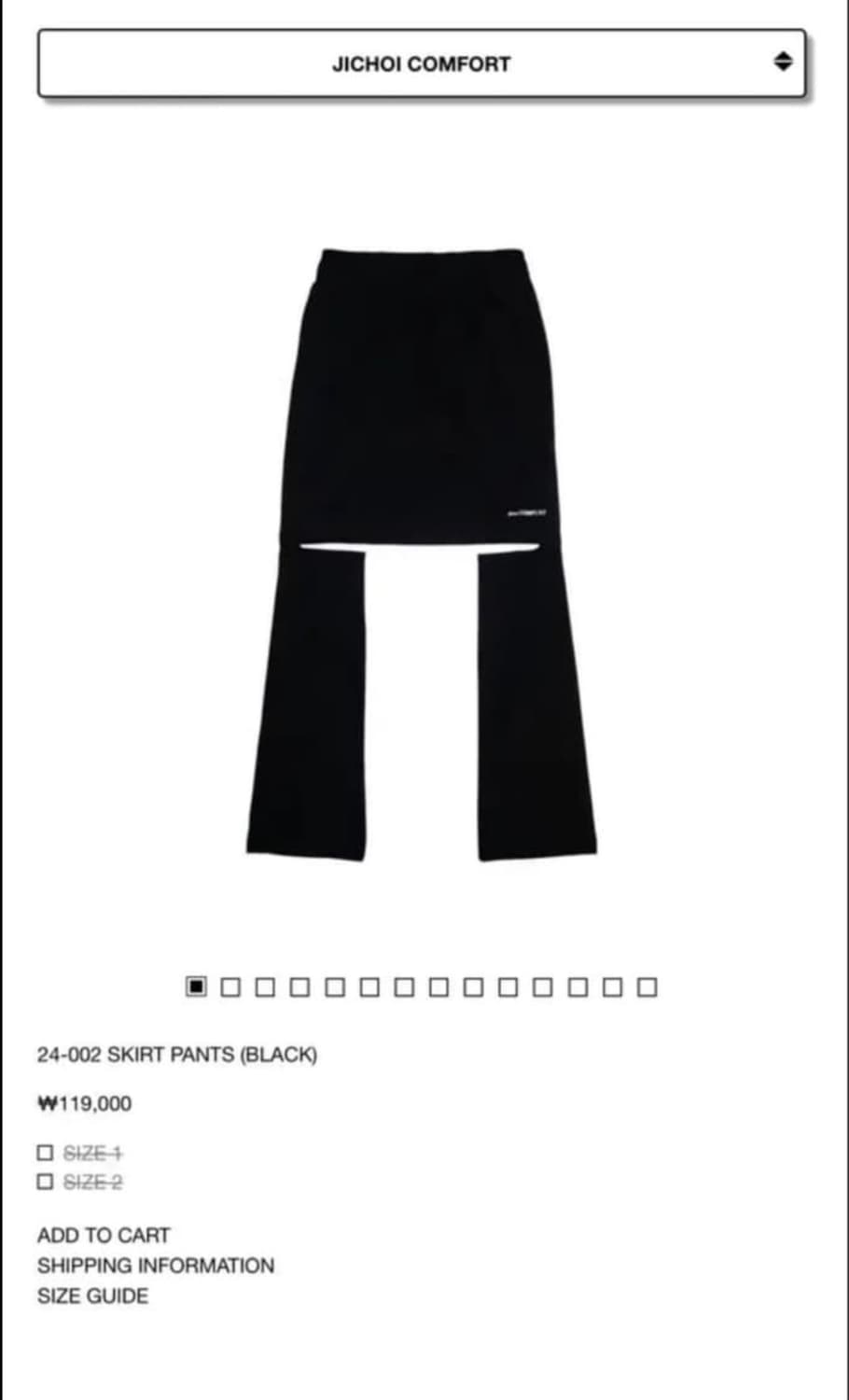 Jichoi 지초이 컴포트 24-002 스커트 팬츠 상품이미지1