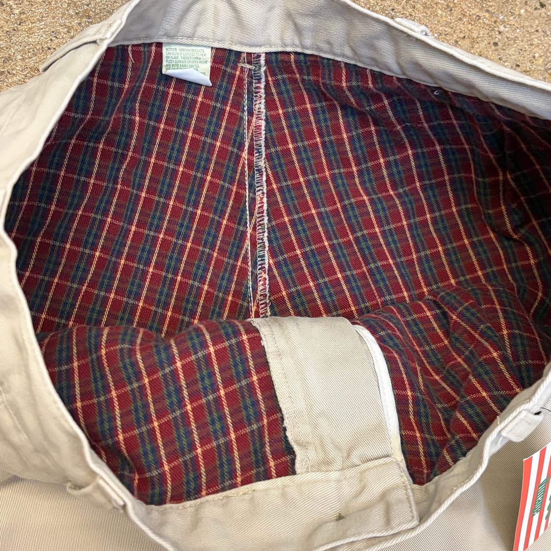 90s 미국 빈티지 엘엘빈 방한 안감 2중 면바지 상품이미지4