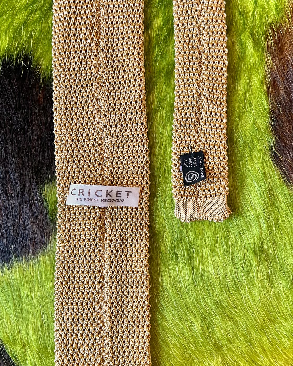1980-90s CRICKET Italian Silk Knit Tie 상품이미지4