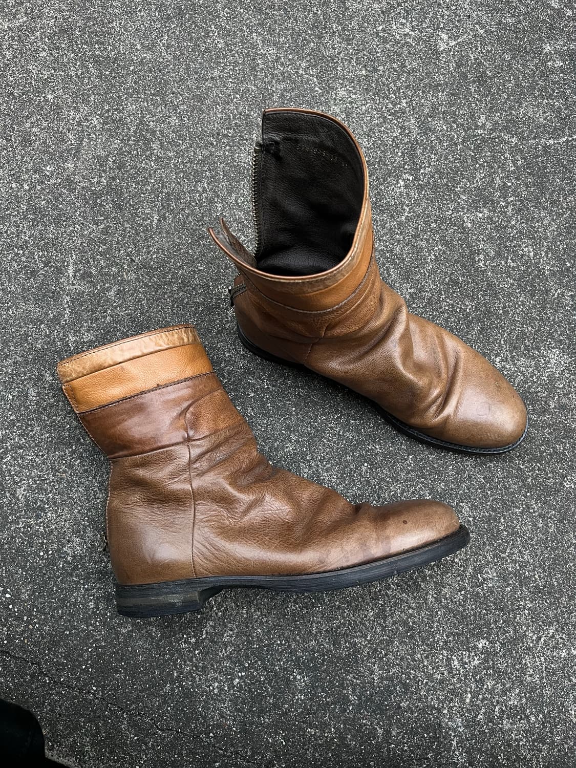 90s alfredo BANNISTER block zip boots 상품이미지1