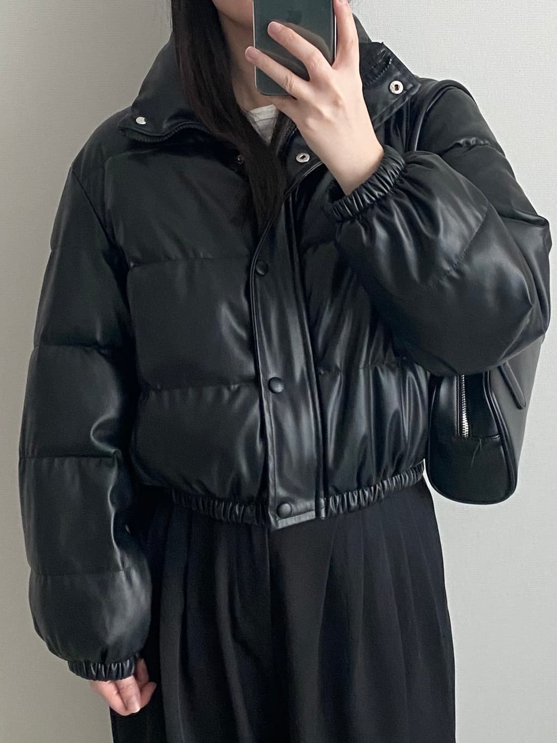 빈티지 레더 패딩 상품이미지2