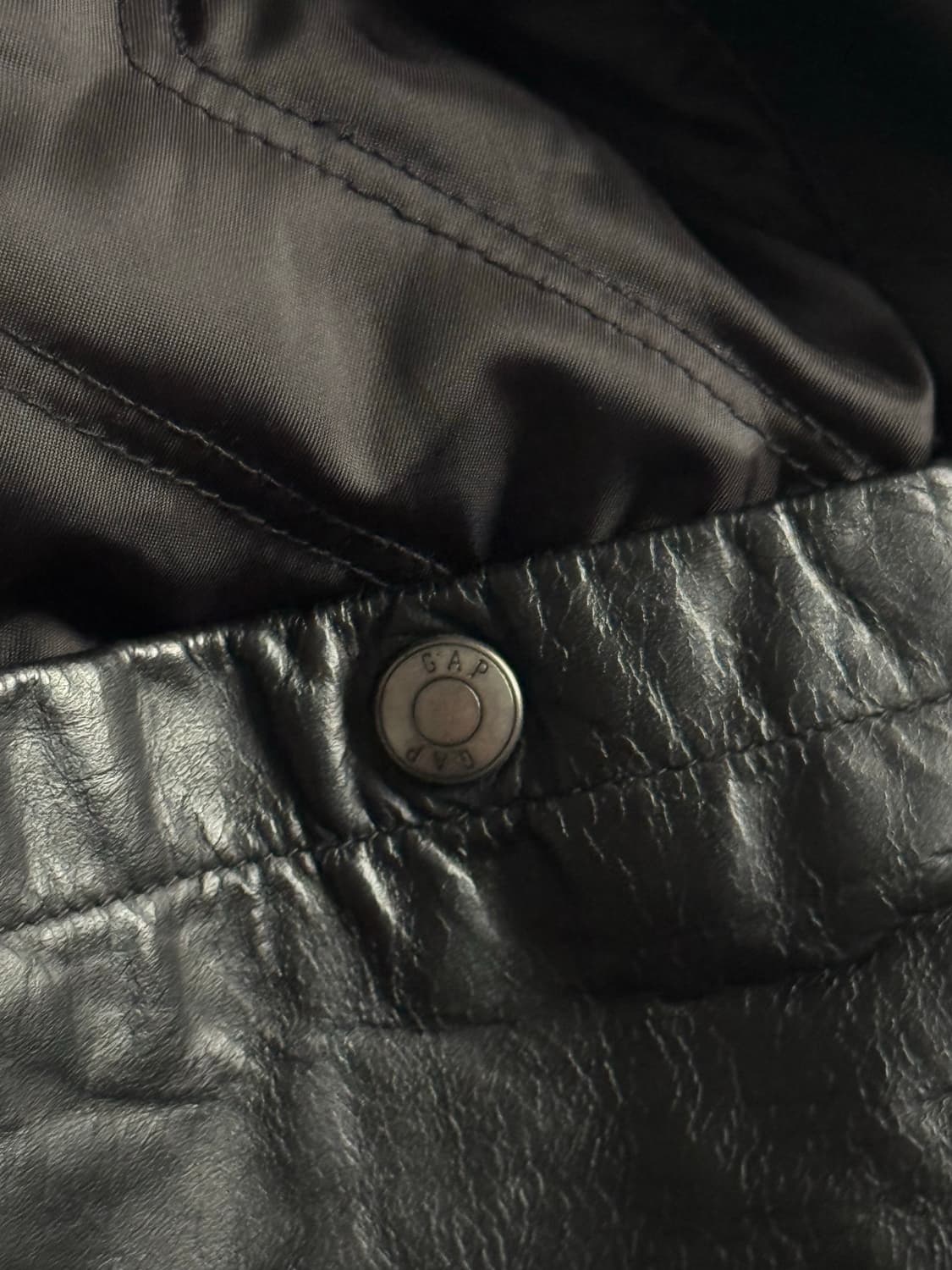 [L] 올드갭 싱글 집업 레더 자켓 상품이미지5