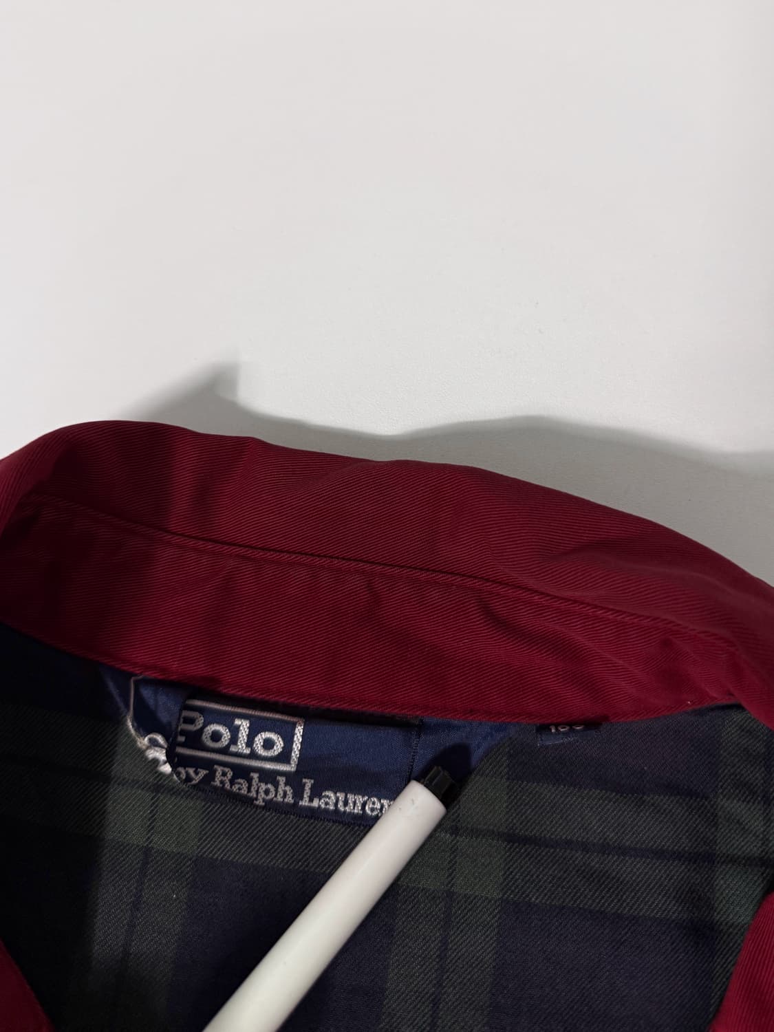 폴로 랄프로렌 오버핏 90‘s 해비 코튼 다크 레드 헤링턴 자켓 상품이미지7