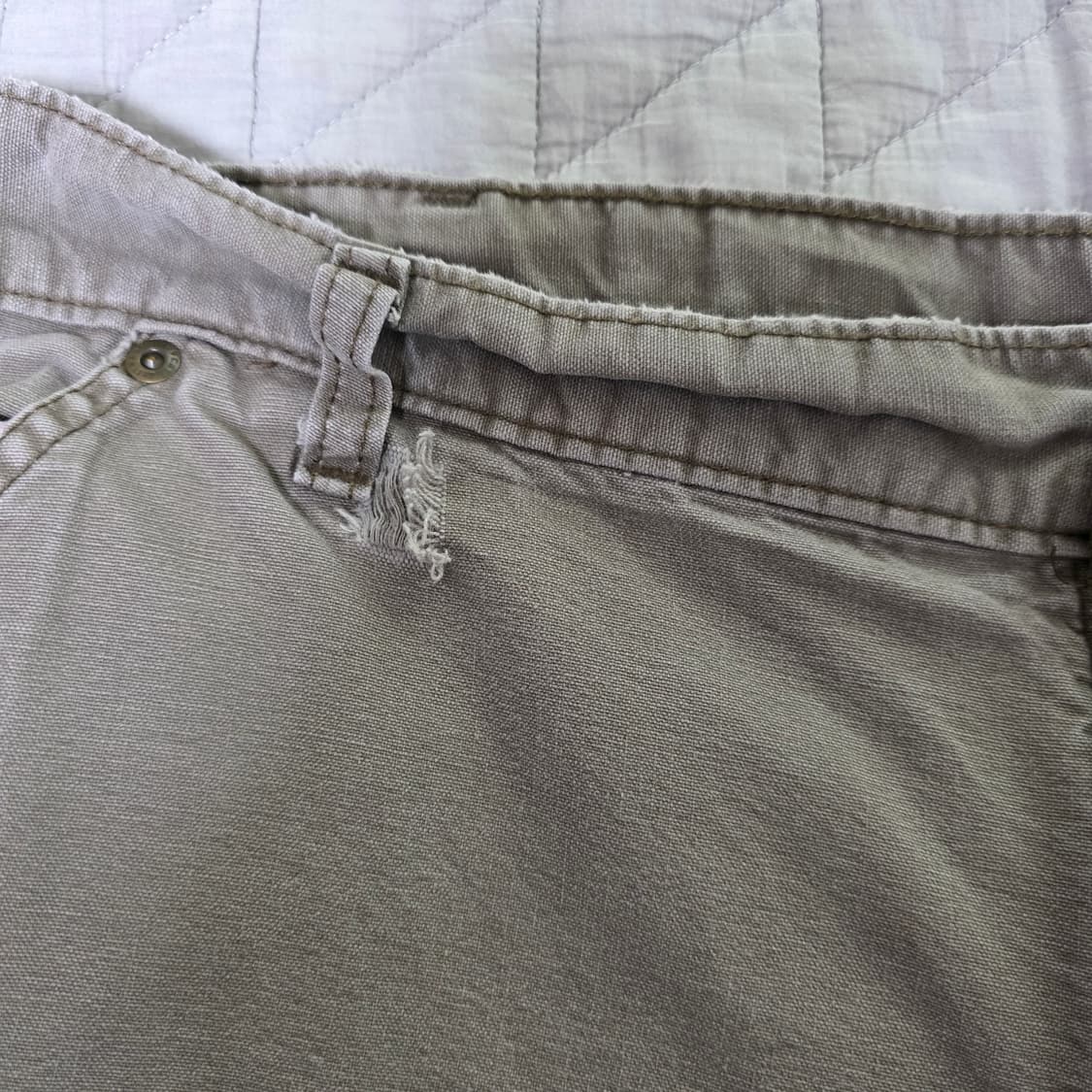 [38X32] 칼하트 더블니 B195LBR 워크팬츠 MOS 페이드 상품이미지5