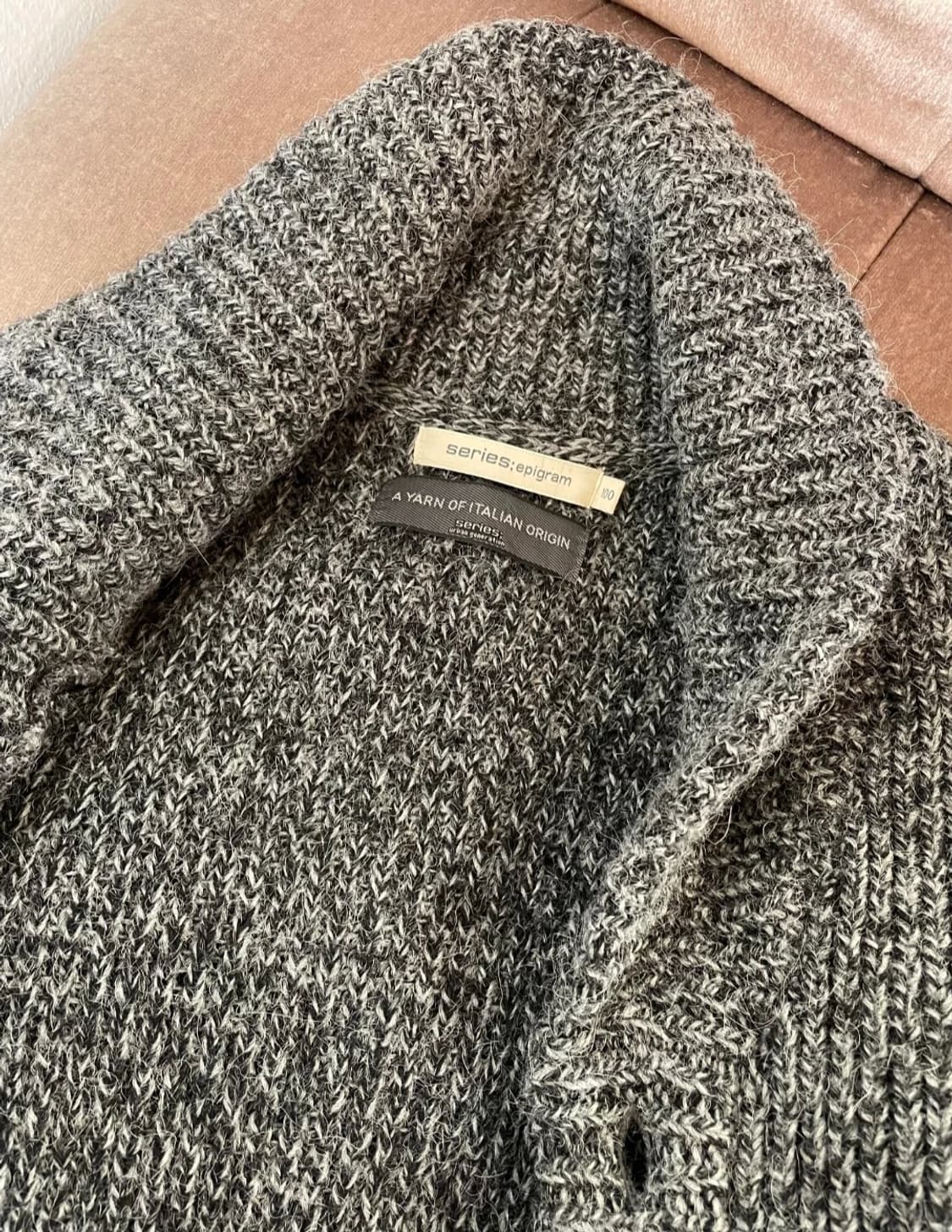 시리즈에피그램 남성 숄카라울혼방가디건
 상품이미지3