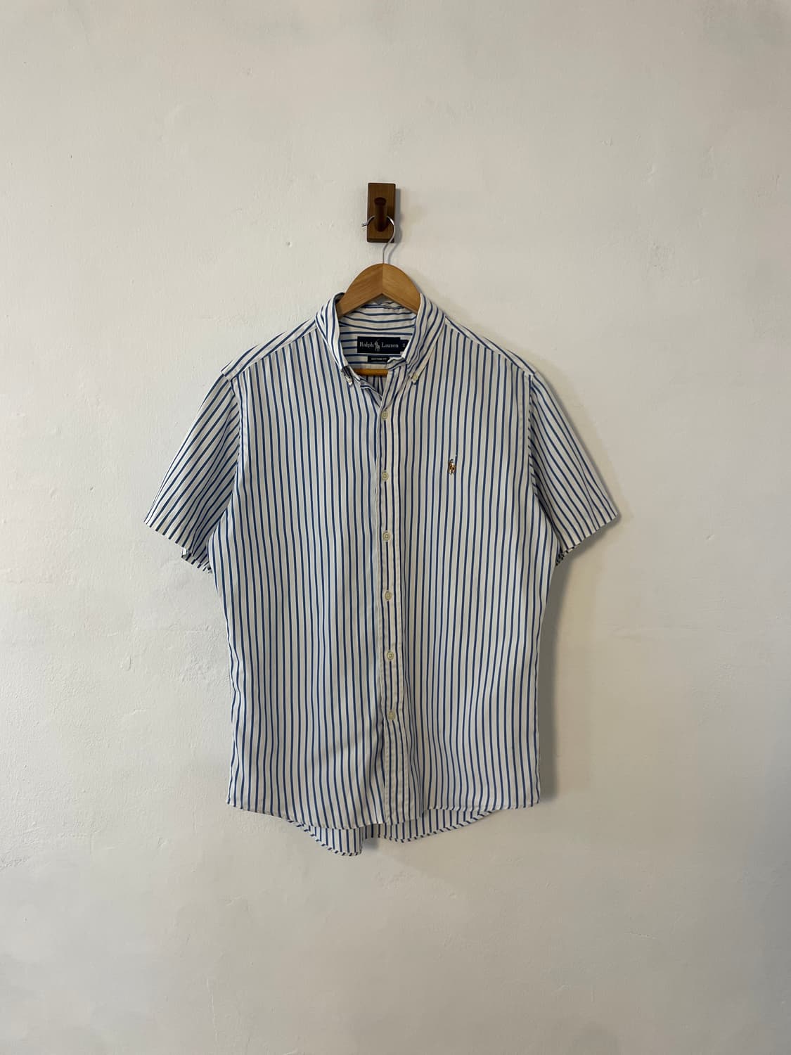 폴로 블루 스트라이프 반팔 셔츠  상품이미지1