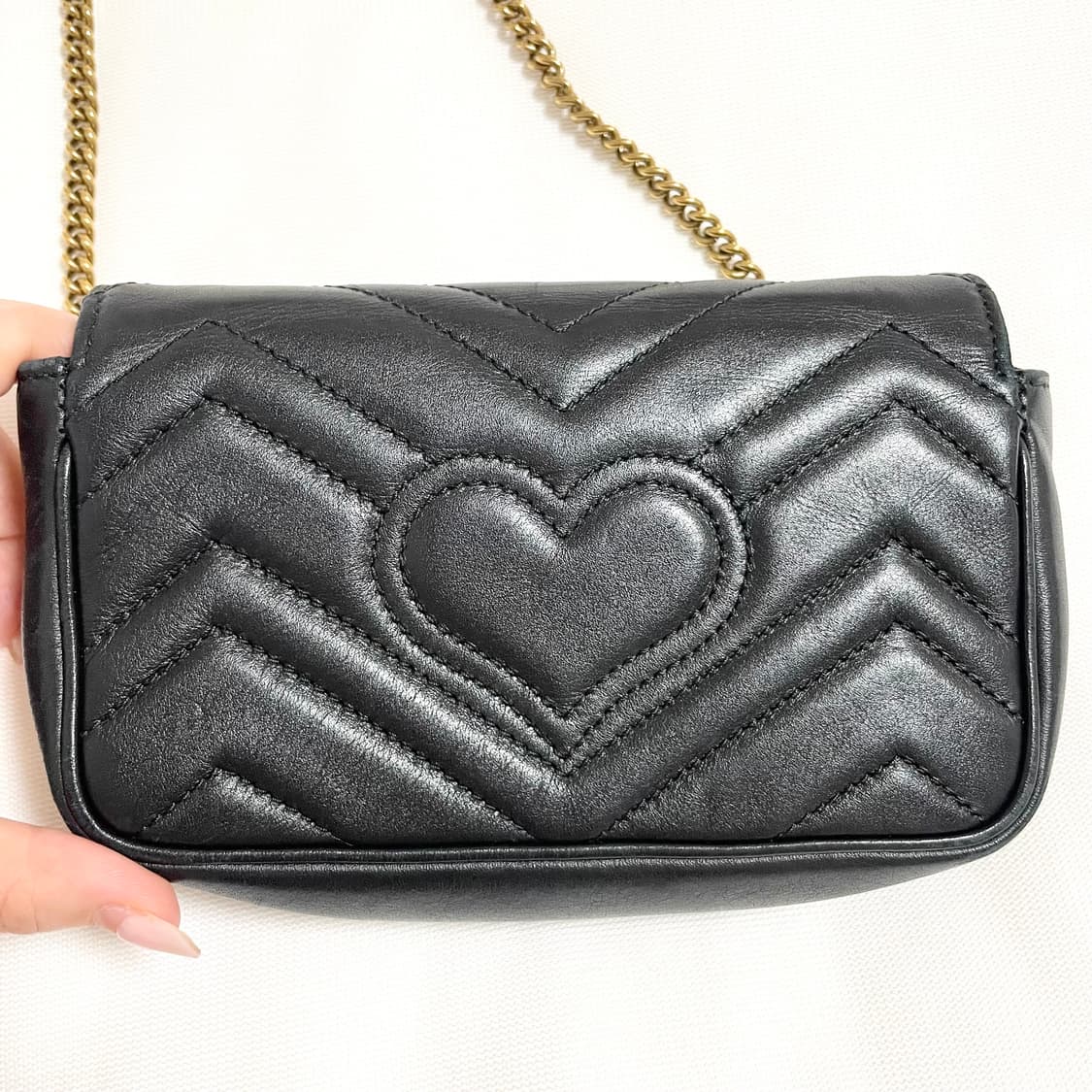 [GG 마몽] 구찌 마틀라세 가죽 수퍼 미니백 구찌 마몽 미니 체인백 상품이미지8