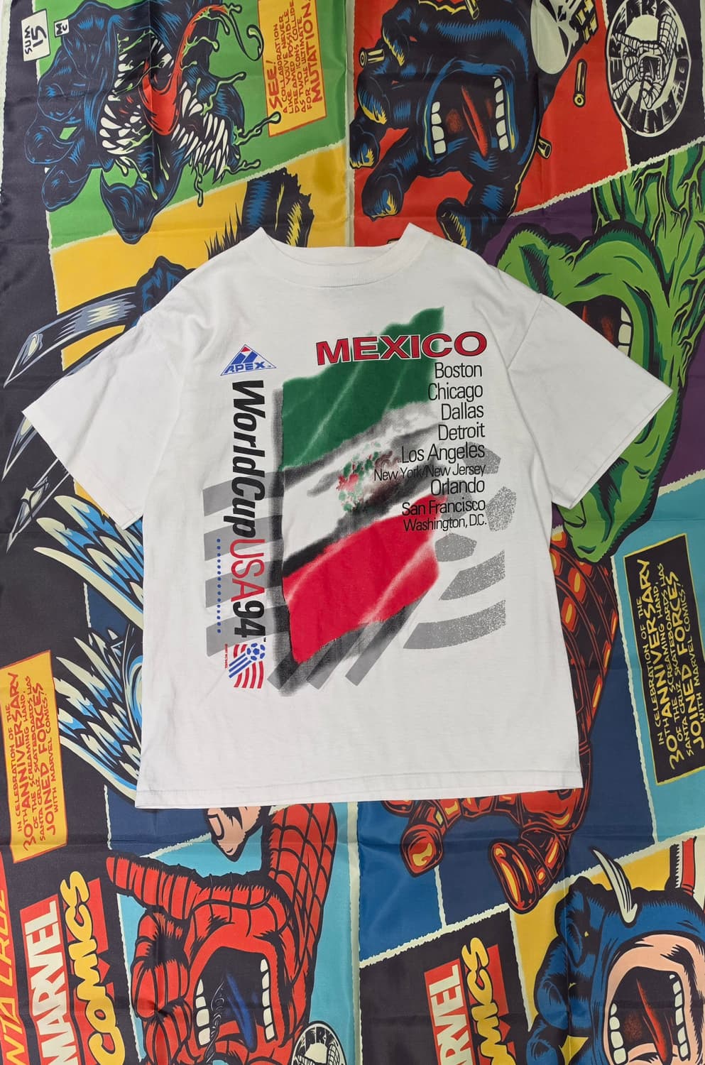 90's APEX ONE '94USA' 월드컵 반팔티 M 상품이미지1