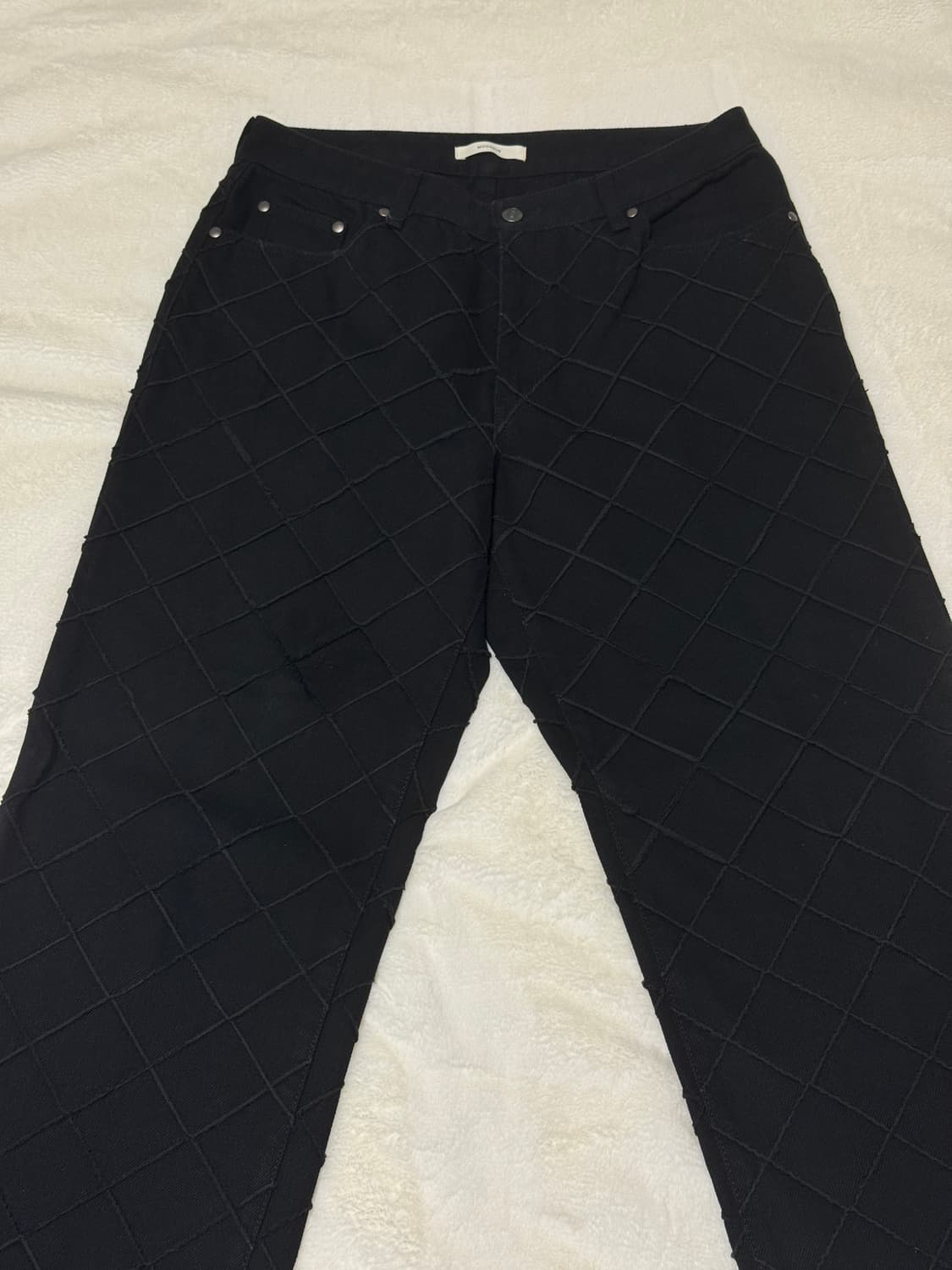 문선 체크 엠보 데님 L사이즈 상품이미지4