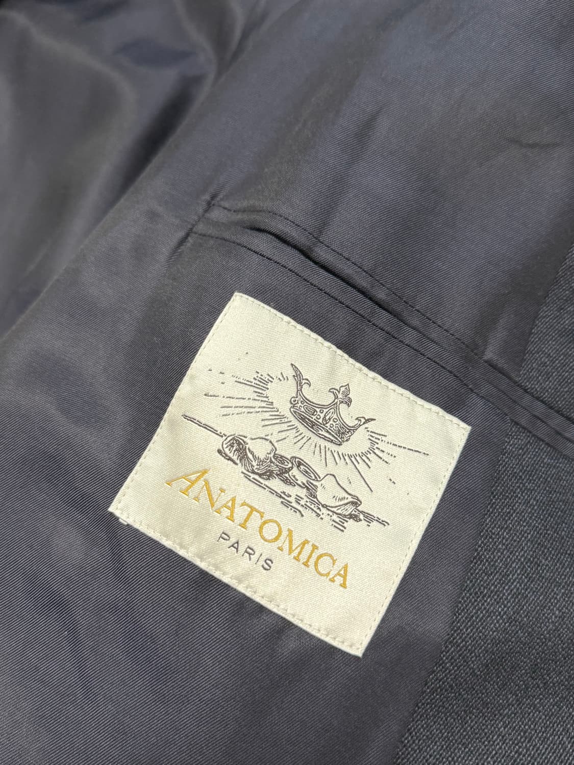 아나토미카 싱글래글런6 코버트울 코트 네이비 48사이즈 상품이미지3