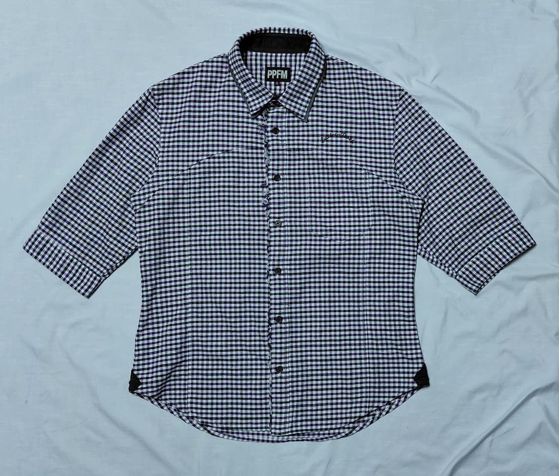 [M] PPFM 아카이브 해체주의 데미지 체크 셔츠 상품이미지1