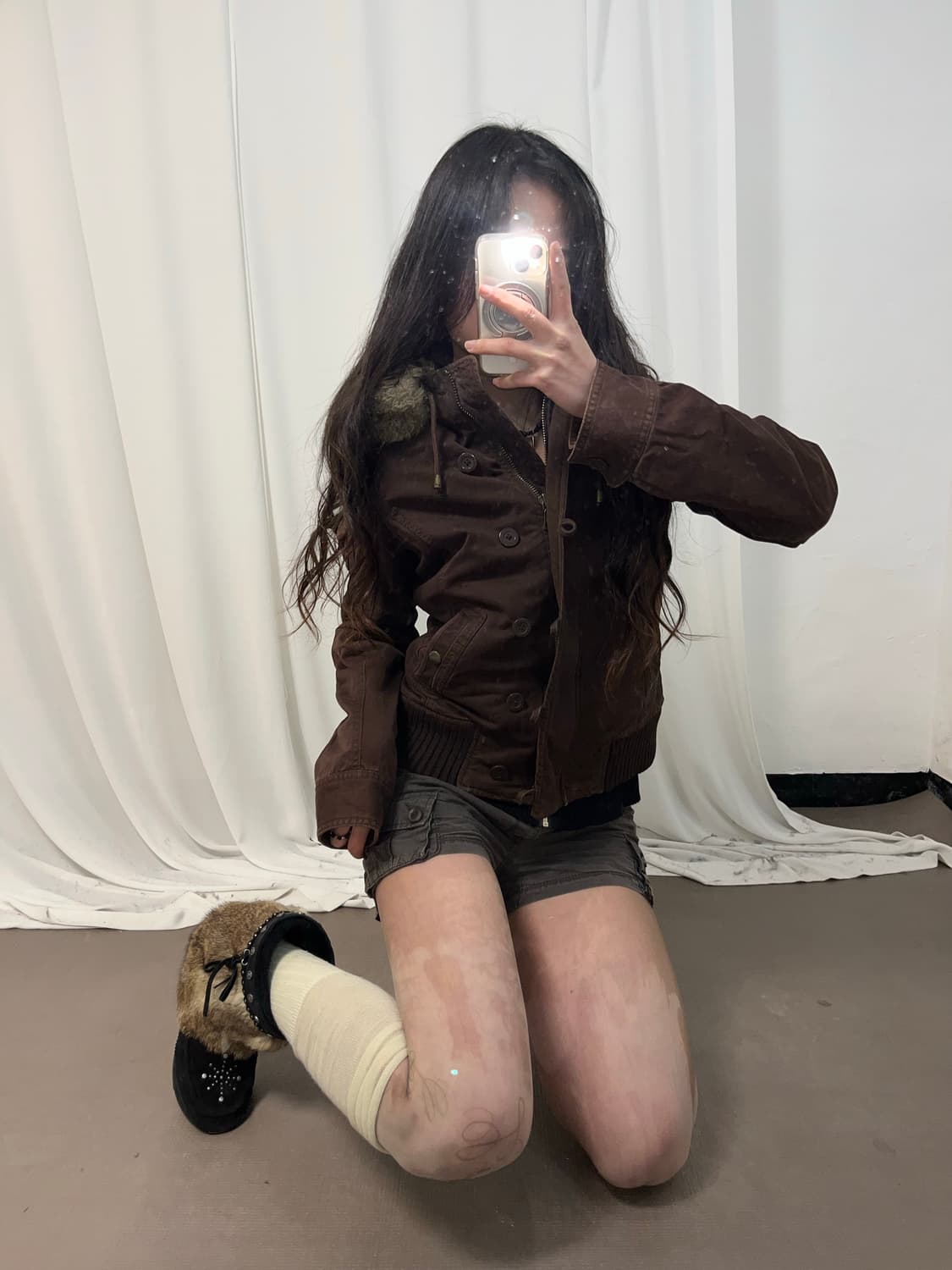 Abercrombie 울프죠 브라운 패딩 상품이미지5