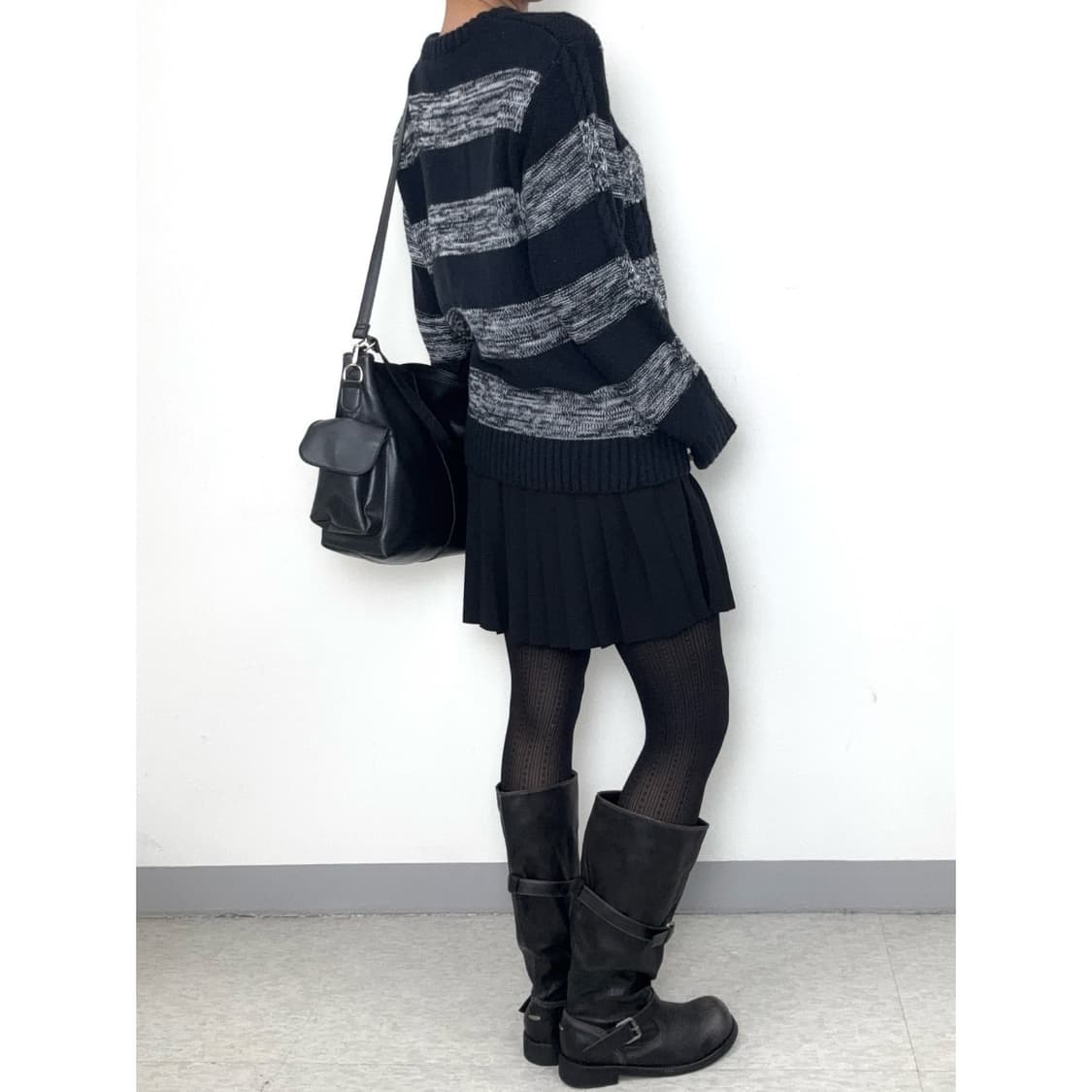 빈티지 네이비 니트 상품이미지4