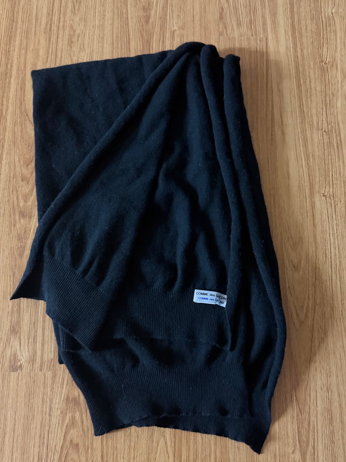 꼼데가르송 꼼데가르송 블랙 베이직 머플러 상품이미지1