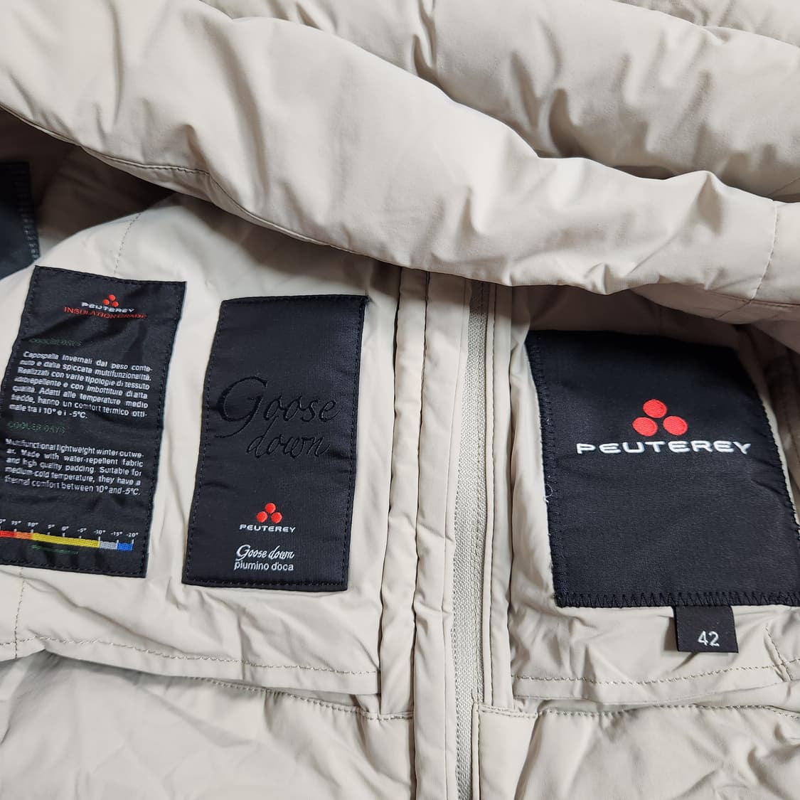 H327 [42] 페트레이 Peuterey Italy 거위털 패딩 상품이미지6