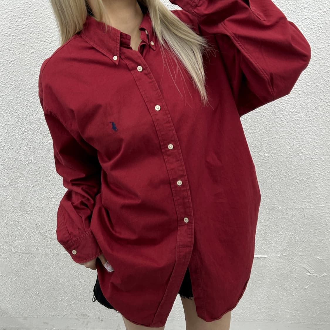 폴로 랄프로렌 네이비포니 와인 셔츠 M 상품이미지1