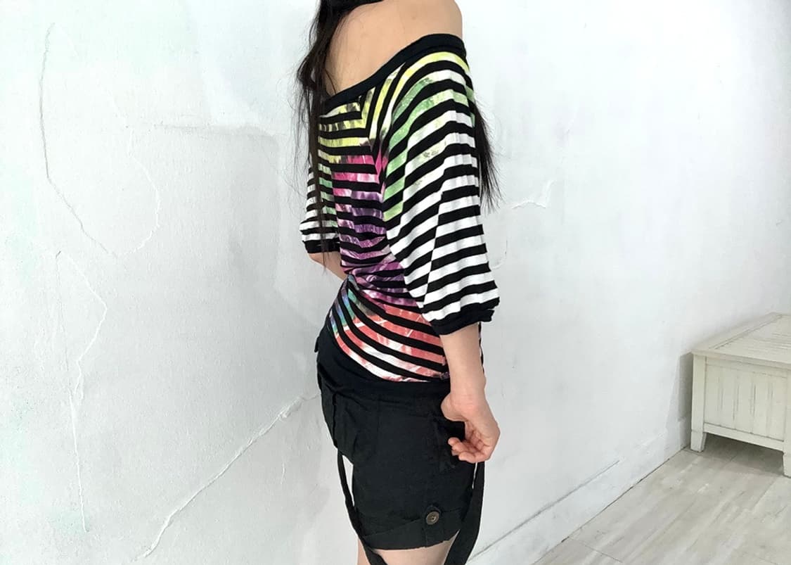 Y2K Black Suspender Shorts 상품이미지5