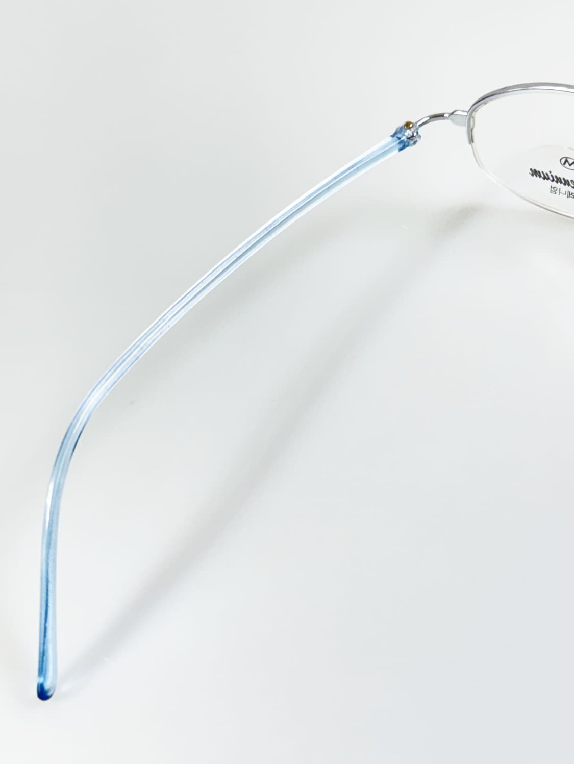 90s MILLENNIUM 실버 반무테 오벌 메탈 빈티지 안경 상품이미지7