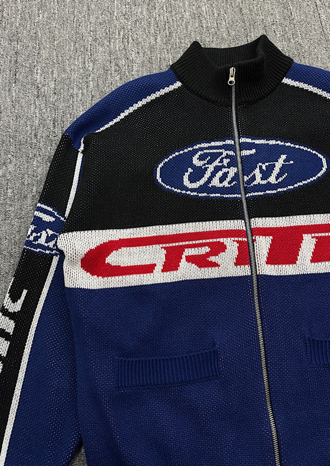 크리틱 오버핏 니트 집업 자켓  상품이미지3