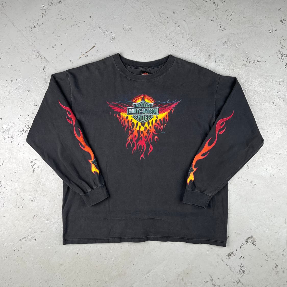 빈티지 할리데이비슨 이글 플레임 로고 롱슬리브 상품이미지2