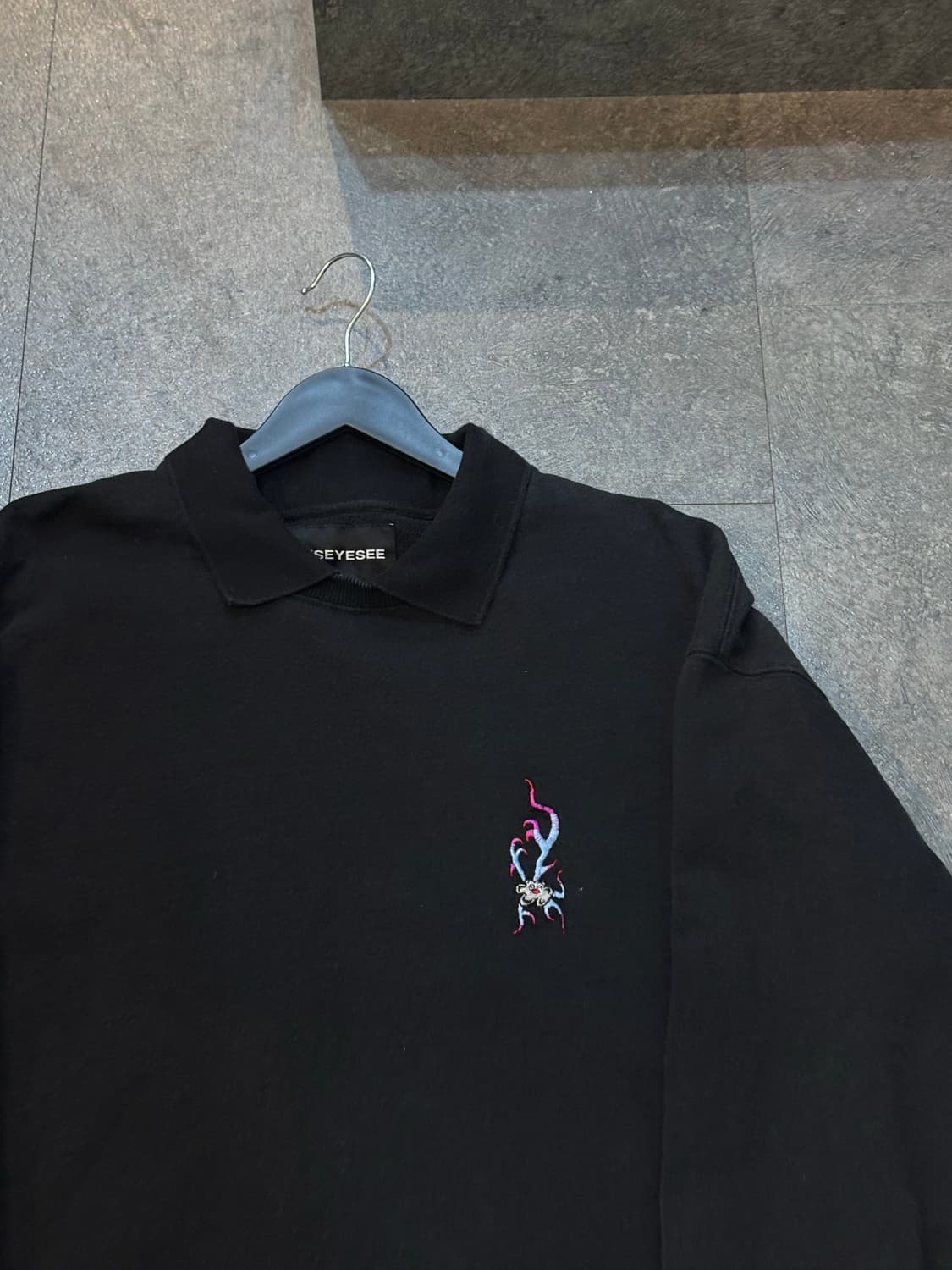 예스아이씨 카라 맨투맨 블랙 XL 상품이미지4