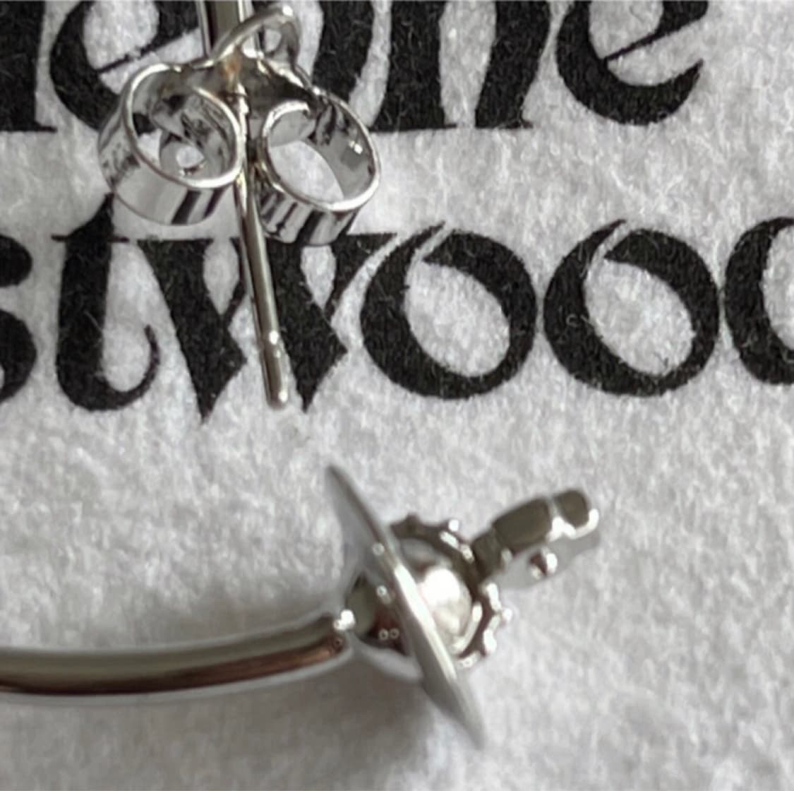 비비안 웨스트우드 아카이브 실버 orb 빅 링 귀걸이 상품이미지4