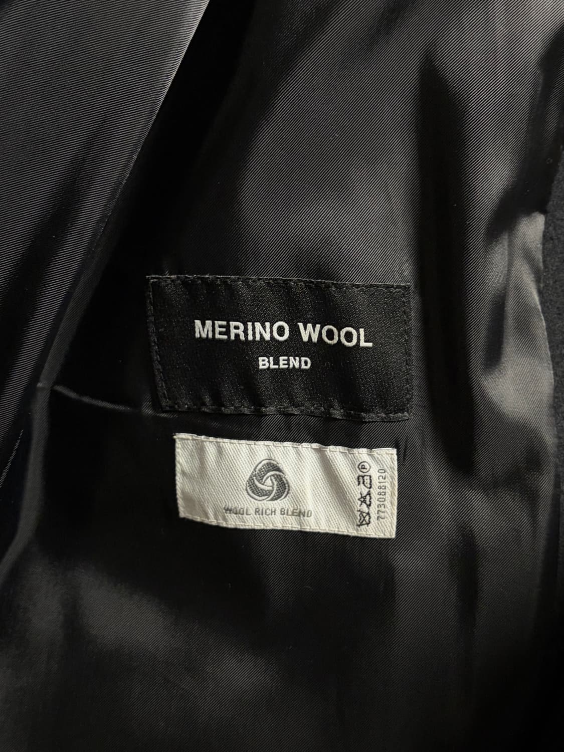 룩캐스트 블랙 소이 울 싱글 코트 상품이미지6