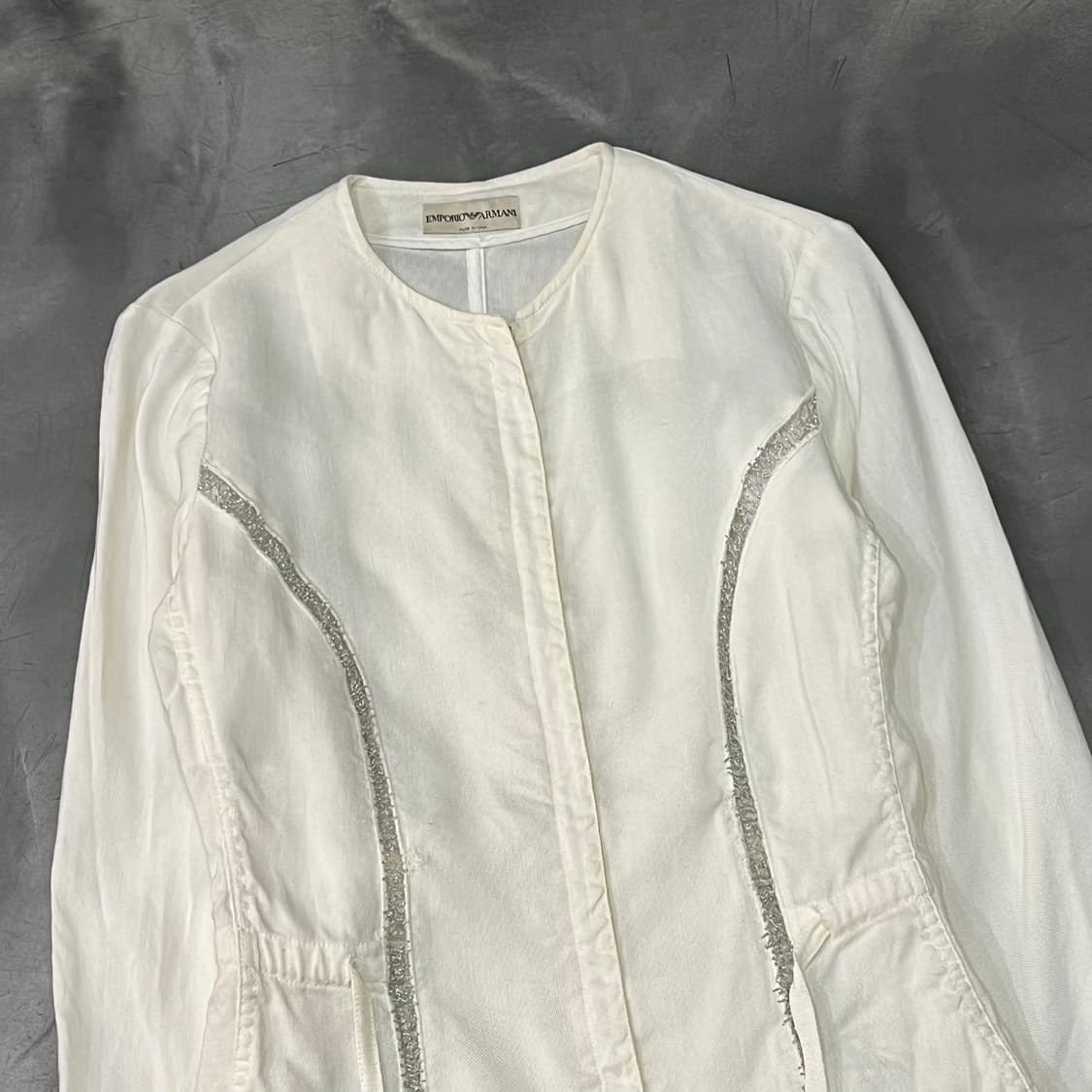  엠포리오아르마니 디테일 화이트 집업 자켓 y14777 상품이미지3