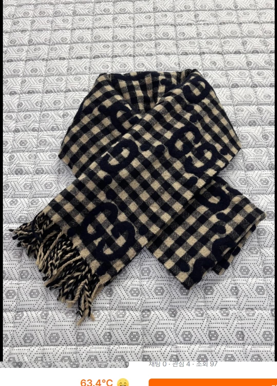 구찌 체크 머플러 상품이미지2
