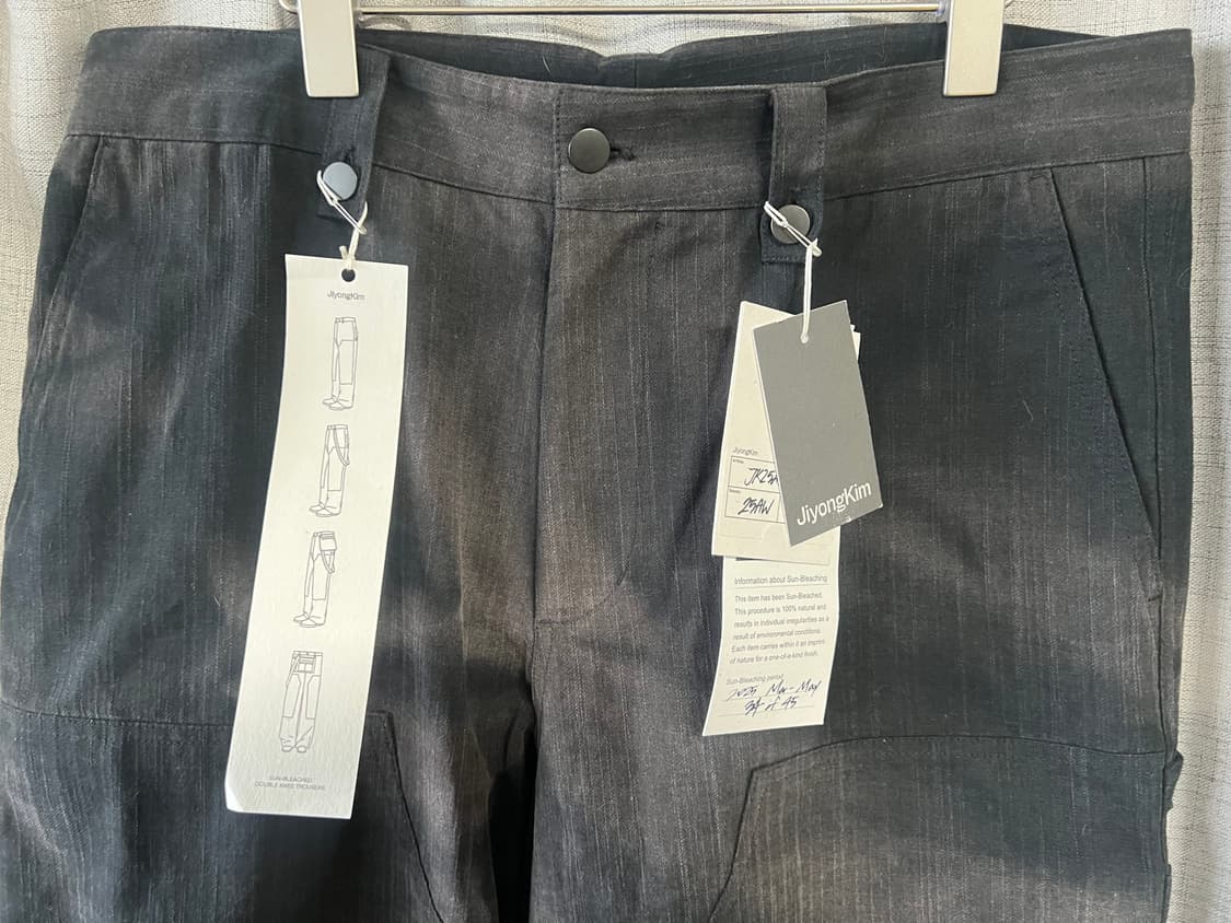 지용킴 JiyongKim 25aw 선블리치 더블니 블랙 XL 사이즈 상품이미지9