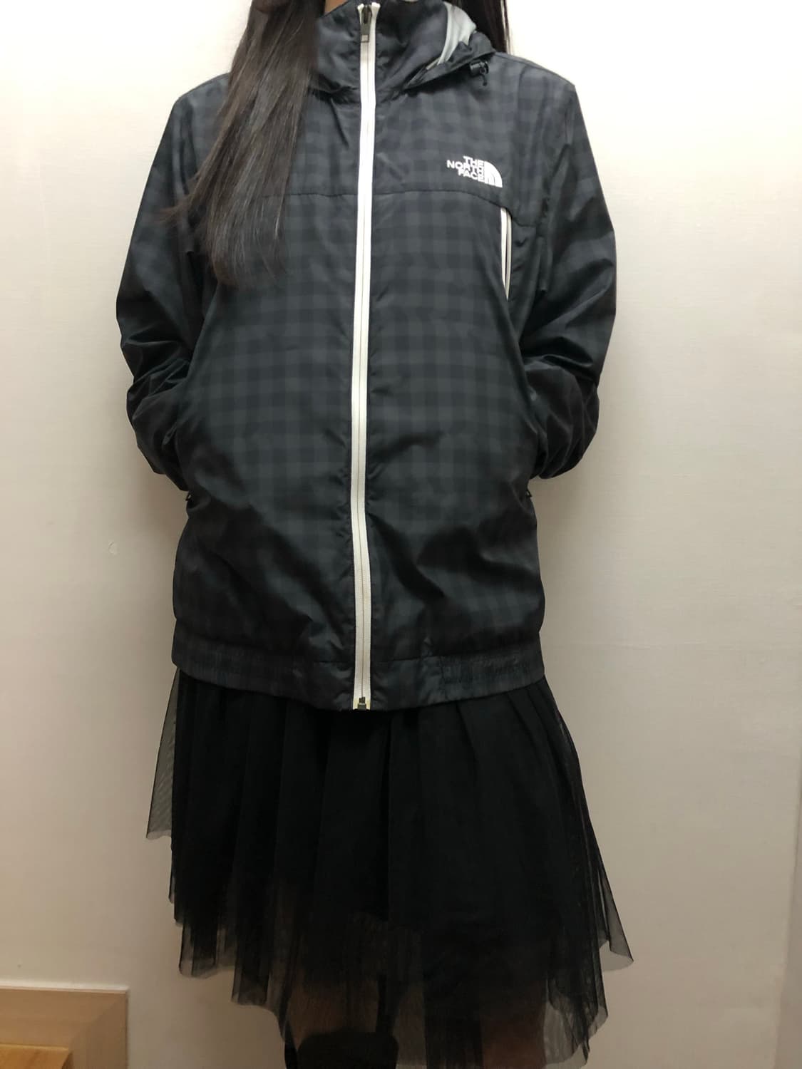 빈티지 노스페이스 체크 바람막이 상품이미지5