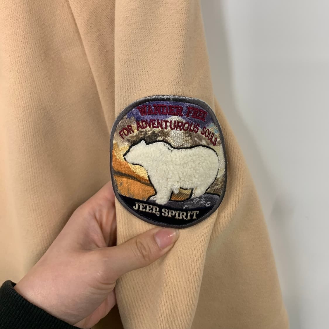 Jeep 지프 y2k 와투케 베이지 후드티 상품이미지5