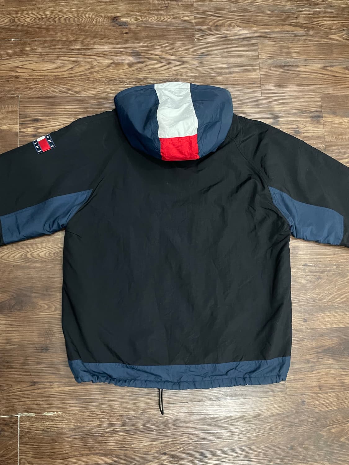 (유일매물) 90s 타미힐피거 빅플래그 나일론쉘 올드스쿨 자켓 블랙 상품이미지8